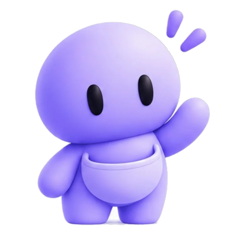 Pal, the PocketPal mascot, waving